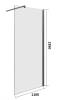 Душевая перегородка Good Door Walk in SP-110-W-BG ВИ00031 профиль матовое золото, стекло рифленое, 110x195 фото 4