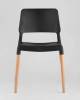 Набор из 4 стульев Stool Group Bistro 8086 BLACK X4 черный с деревянными ножками фото 3