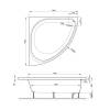 Стальная ванна Bette Arco 6035-000 PLUS 140x140x45 белая, с шумоизоляцией фото 2