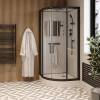 Душевая кабина Cerutti Spa VIVA101B с низким поддоном, профиль чёрный алюминиевый фото 7