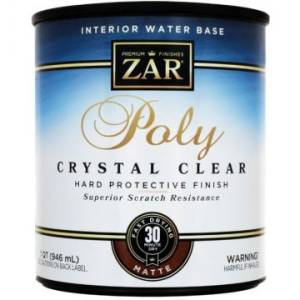Полиуретановый лак ZAR Poly Crystal Clear Interior Water Base матовый 0.946 л