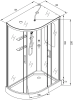 Душевая кабина AvaCan A102RLED+GMKN с подсветкой, кнопкой и гидромассажем, 120x80x220 фото 13