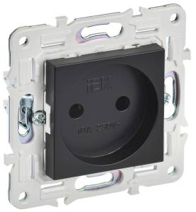 Розетка 1-местная IEK Skandy SK-R10-10-K02 черный