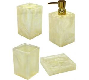 Набор аксессуаров для ванны Bath Plus Pearl 3W-PRBS-17012-A-SET4 желтый