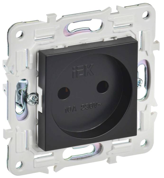 Розетка 1-местная IEK Skandy SK-R10-10-K02 черный
