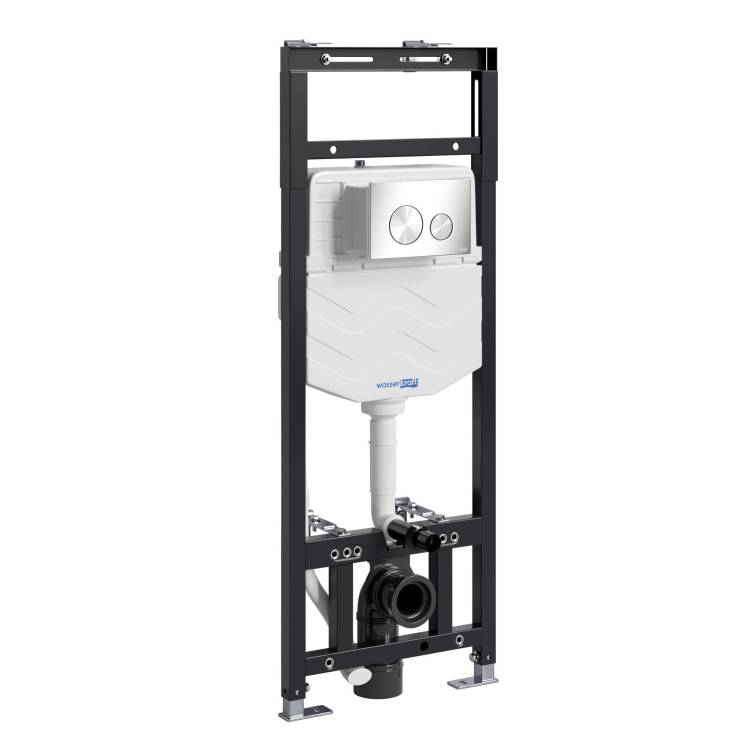 Система инсталляции для унитазов Wasserkraft Alme 15TLT.010.ME.BN02 клавиша никель