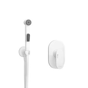 Гигиенический душ Wasserkraft A85056 белый, встраиваемый, шланг 150 см