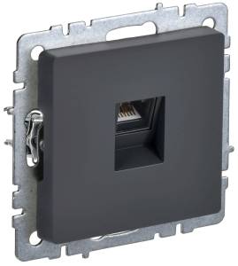 Розетка компьютерная RJ45 IEK Brite BR-K10-2-K53 графит