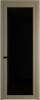Межкомнатная дверь Profil Doors 1 AGP цвет профиля Шампань, стекло безопасное 6 мм черный триплекс 600x2000