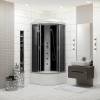 Душевая кабина Niagara NG-2508-14G 90х90х220 тонированные стёкла, с высоким поддоном, с сиденьем фото 3
