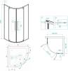 Душевой уголок RGW Stilvoll SV-53 B 90x90x200 профиль черный фото 3