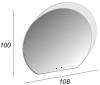 Зеркало круглое Cezares 45010 c LED-подсветкой touch system bluetooth 108х100 фото 3