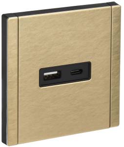 Розетка USB type A+C IEK Forte&Piano FP-U22-D31-M-K37 шампань