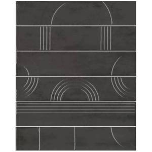 Панно Kerama Marazzi Мажорель KMP3STA009RN6X Черный Глянцевый 28.5x36