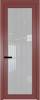 Межкомнатная дверь Profil Doors 1 AGP цвет профиля Красный антрацит, стекло безопасное 6 мм страйп 600x2000