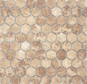 Мозаика LeeDo Pietrine Hexagonal Emperador Light Mat hex (1.8x3) 28.5x30.5