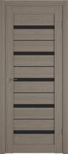 Межкомнатная дверь Владимирская Фабрика Дверей Atum Al 7 Brun Oak стекло Black Gloss BM 600x2000
