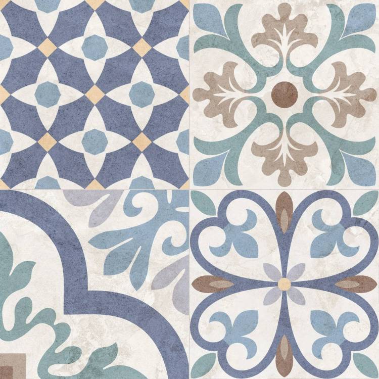 Керамическая плитка Global Tile Topaz GT235VG Синий 41.2x41.2