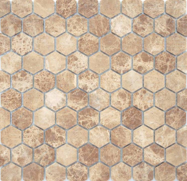 Мозаика LeeDo Pietrine Hexagonal Emperador Light Mat hex (1.8x3) 28.5x30.5