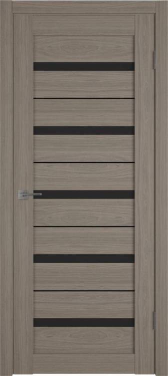 Межкомнатная дверь Владимирская Фабрика Дверей Atum Al 7 Brun Oak стекло Black Gloss BM 600x2000