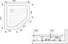 Поддон для душа RGW Lux TN-TR 16180599-41 90x90 фото 3