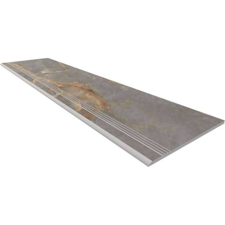 Ступень Ametis by Estima Intense 70553 Steptrade/IN01_NS/30x120x10 Grey неполированный с насечками 30x120