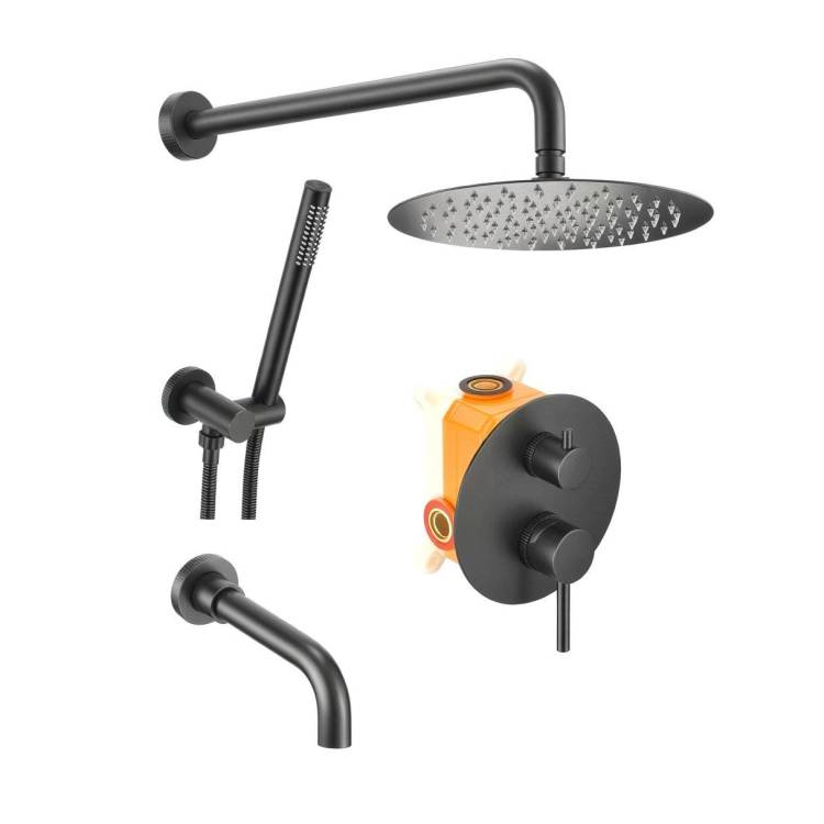 Душевая система Milacio Ultra MCU.150.MB черная матовая