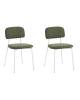 Набор из 2 стульев Stool Group Chao 3277-ST-2 CD2302-19 green w.l X2 зеленый белые ножки