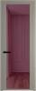 Межкомнатная дверь Profil Doors 2 AGP цвет профиля Никель матовый, стекло безопасное 6 мм фиолетовое шпион 700x2000