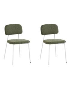 Набор из 2 стульев Stool Group Chao 3277-ST-2 CD2302-19 green w.l X2 зеленый белые ножки