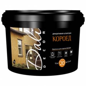 Декоративная штукатурка с эффектом «короеда» Dali Decor Короед 2.0 белая 15 кг