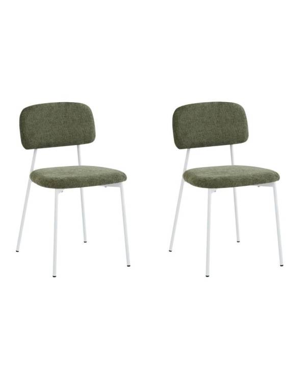 Набор из 2 стульев Stool Group Chao 3277-ST-2 CD2302-19 green w.l X2 зеленый белые ножки