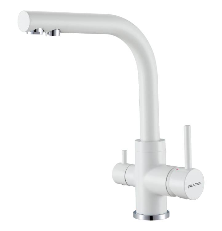 Смеситель для кухни Paulmark Essen Es213011-WH белый матовый