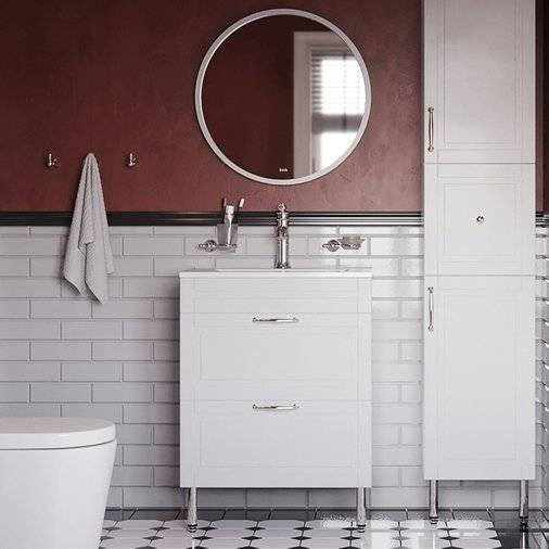 Мебель для ванной IDDIS Oxford 60, напольная, белая