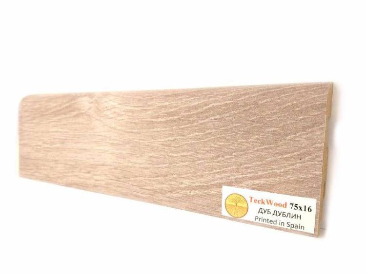 Плинтус МДФ TeckWood цветной Дуб Дублин (Oak Dublin) 2150х75х16