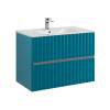 Тумба под раковину Art&Max Elegant AM-ELEGANT-800-2C-SO-TM-LED с LED подсветкой ручек, Бирюзовый матовый, 80x43.8x57