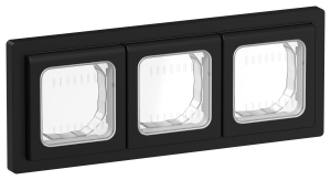 Рамка 3-постовая IEK Flite FI-M30-32-55-K02 черный