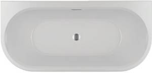 Акриловая ванна Riho Bathtubs B089013220 Desire b2w velvet - белый matt/ черный matt Riho Fall заполнение через перелив, хром Sparkle System 180x84x60