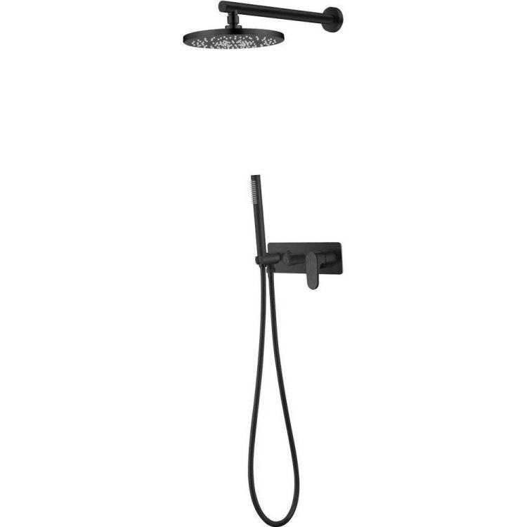 Душевой комплект Boheme Spectre 454-B черный, с внутренней частью