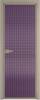 Межкомнатная дверь Profil Doors 1 AX цвет профиля Никель матовый, стекло безопасное 6 мм мору фиолетовое 800x2000