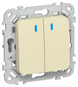 Выключатель 2-клавишный IEK Flite FI-V24-1-10-1-K87 навахо