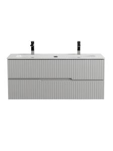 Тумба с раковиной Cezares Duet-N 120 серый жемчужный, раковина CZR-8073-120-1-2