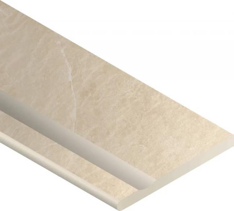 Ступень Italon Материя X2 620090001201 Магнезио с выемкой закруглённый левый 30x120