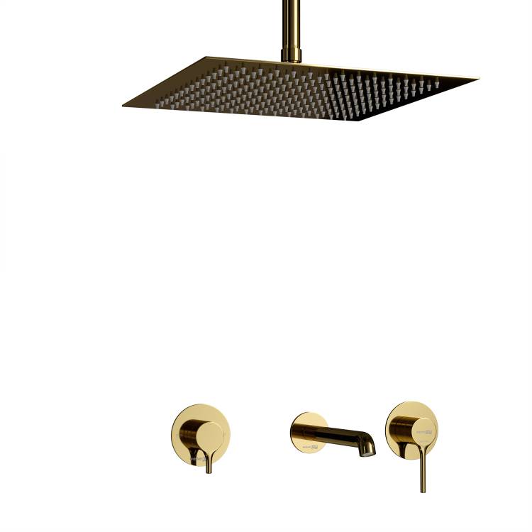 Душевой комплект Wasserkraft Rhein (Рейн) 9951.99DVR2.234.261.443PG золото глянцевое