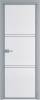 Межкомнатная дверь Profil Doors 3 AX цвет профиля Серебро, стекло безопасное 6 мм мору белый 800x2000