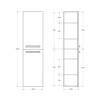 Шкаф-пенал Cezares ECO-1500-2A-SC-GR-P Grafito, 40x28x150 фото 2