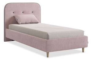 Кровать односпальная Mebelson Лео KM0.9-19.2348 нежно-розовый/графит