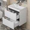 Тумба с раковиной Uperwood Tanos подвесная, белая, графит, 50 см фото 4