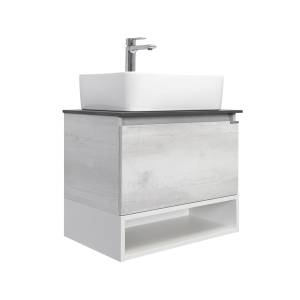 Тумба с раковиной Comforty Прага 60 00-00014536 дуб белый