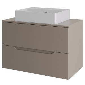 Тумба с раковиной Orange Line Li-70TuLMDF+B04-500W латте матовый, 70 см